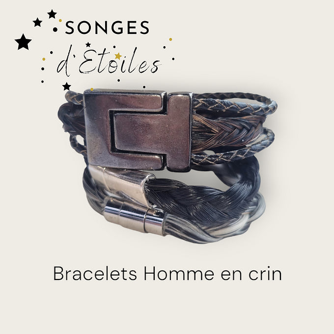 bracelet homme crin de cheval