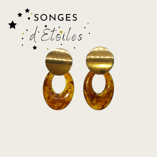 BOUCLES D OREILLES EN ACETATE