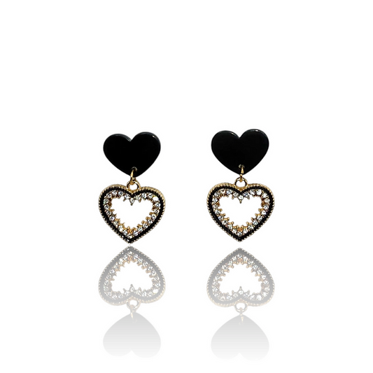 boucles d'oreilles coeur