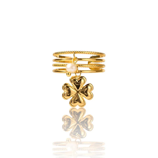 BAGUE AJUSTABLE TREFLE
