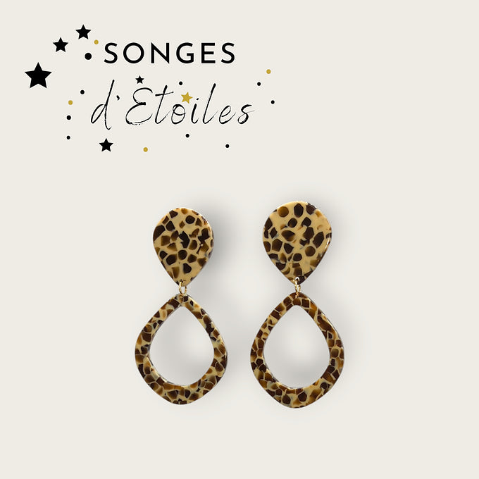 boucles d'oreilles léopard