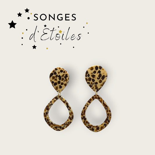 boucles d'oreilles léopard