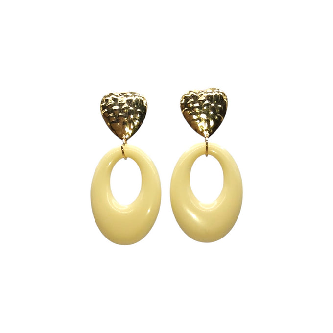 boucles d oreilles acétate vanille