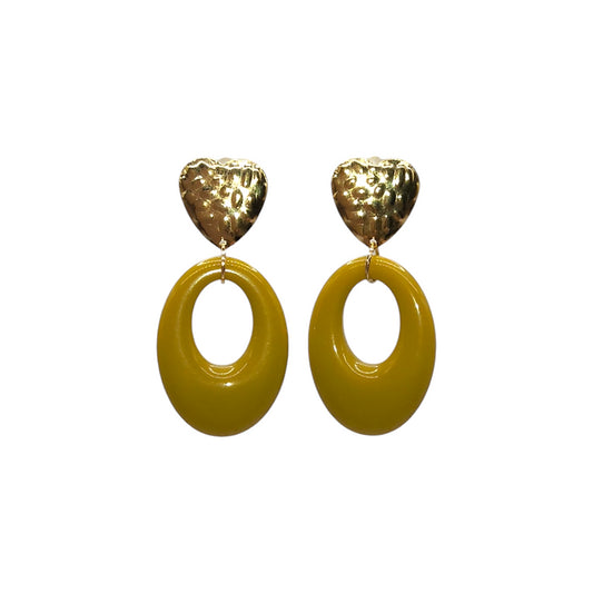 boucles d oreilles acétate olive