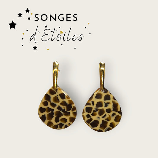 BOUCLES D OREILLES LEOPARD