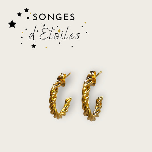 BOUCLES D OREILLES EN ACIER INOX