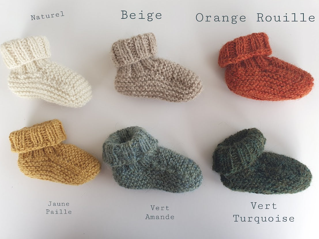 chausson bébé alpaga